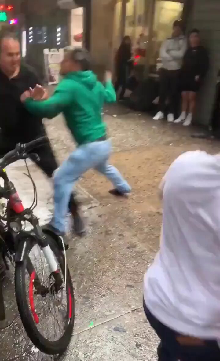 Customer helps defend owner from being jumped