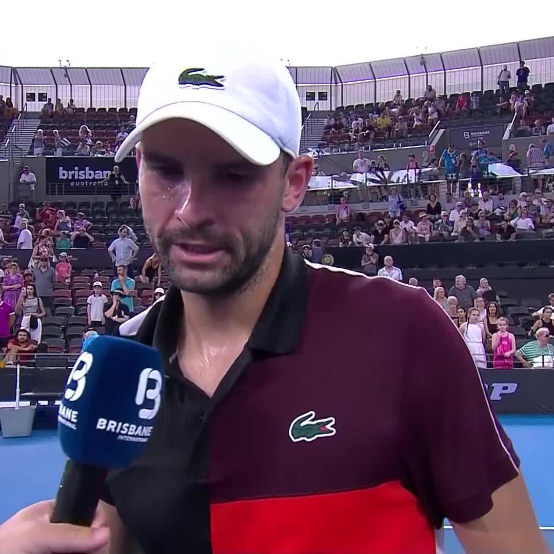 "The only thing you can control is your attitude." Words of wisdom from Grigor Dimitrov at #BrisbaneTennis