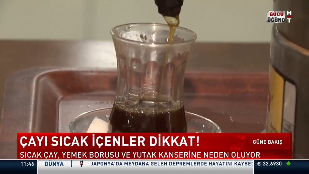 Dumanı tüten çaya dikkat! Kaynar çay içmek, yemek borusu kanserine yol açabilir. Beyza Yüksel ve Kameraman Ahmet Korkmaz'ın haberi.