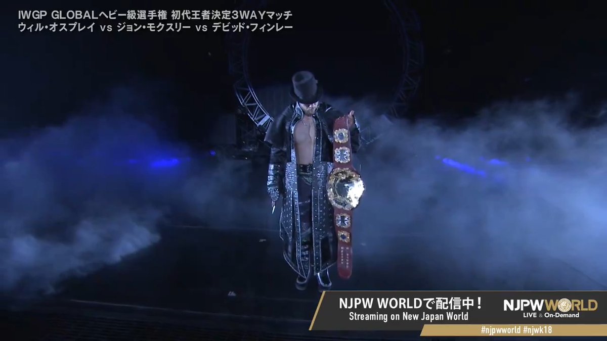 🔥WRESTLE KINGDOM 18 in 東京ドーム🔥 第8試合IWGP GLOBALヘビー級選手権 初代王者決定3WAYマッチ‼️ "The Assassin"東京ドームに降臨‼️ #njpwworld で配信中📡 視聴＆登録⏩ #njwk18 #NJPW