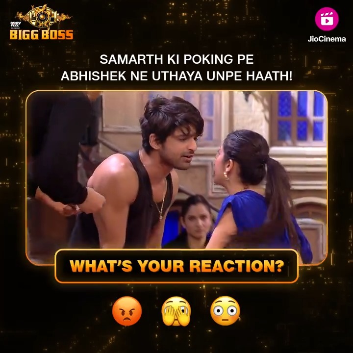 Samarth ke constant poking ne kiya Abhishek ko instigate or was the thappad uncalled for? Comment down your views Watch the new episode of #BiggBoss17 on #JioCinema and Colors TV Tune-in to the 24 hour LIVE channel, streaming free only on #JioCinema