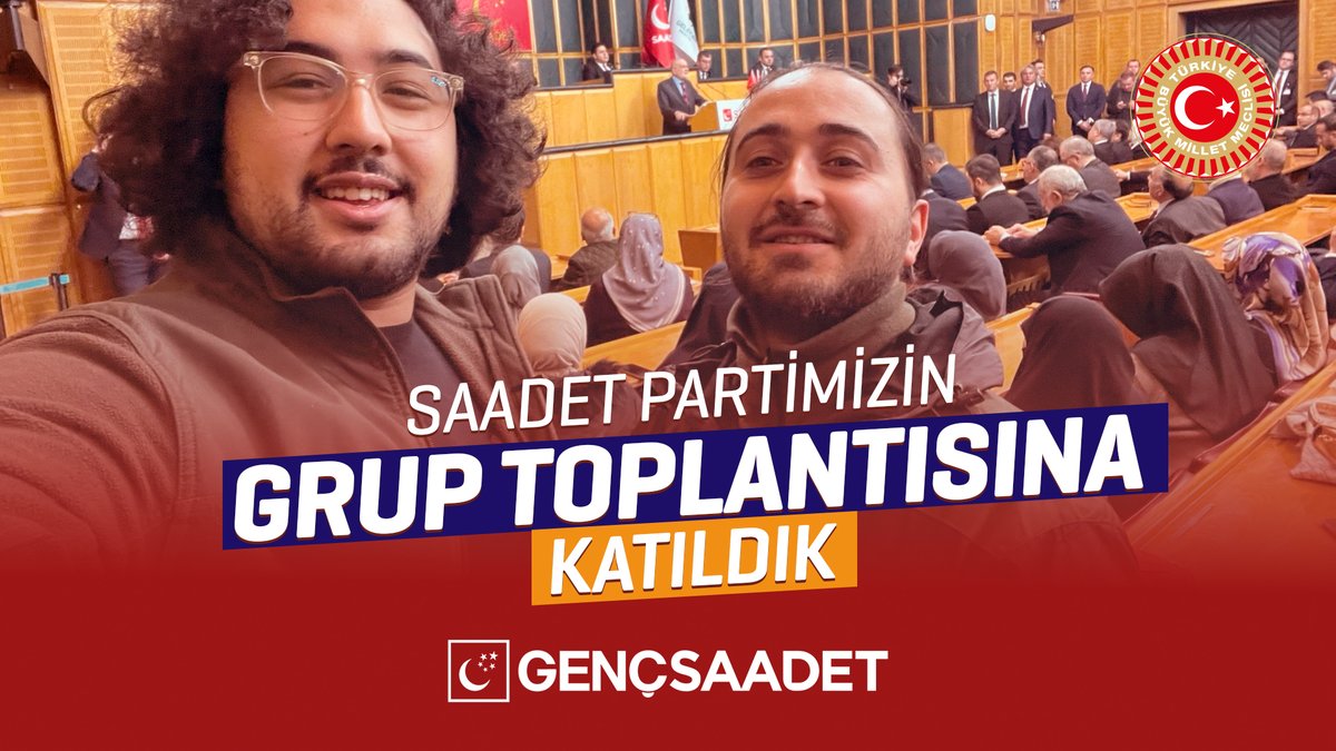 📽️ FRAGMAN 💬 "Saadet Partimizin Grup Toplantısına katıldık ve TBMM'de bir gün geçirdik..." 🔹Tam versiyon 5 Ocak Cuma (Yarın) 20.00'de Genç Saadet Youtube kanalında!
