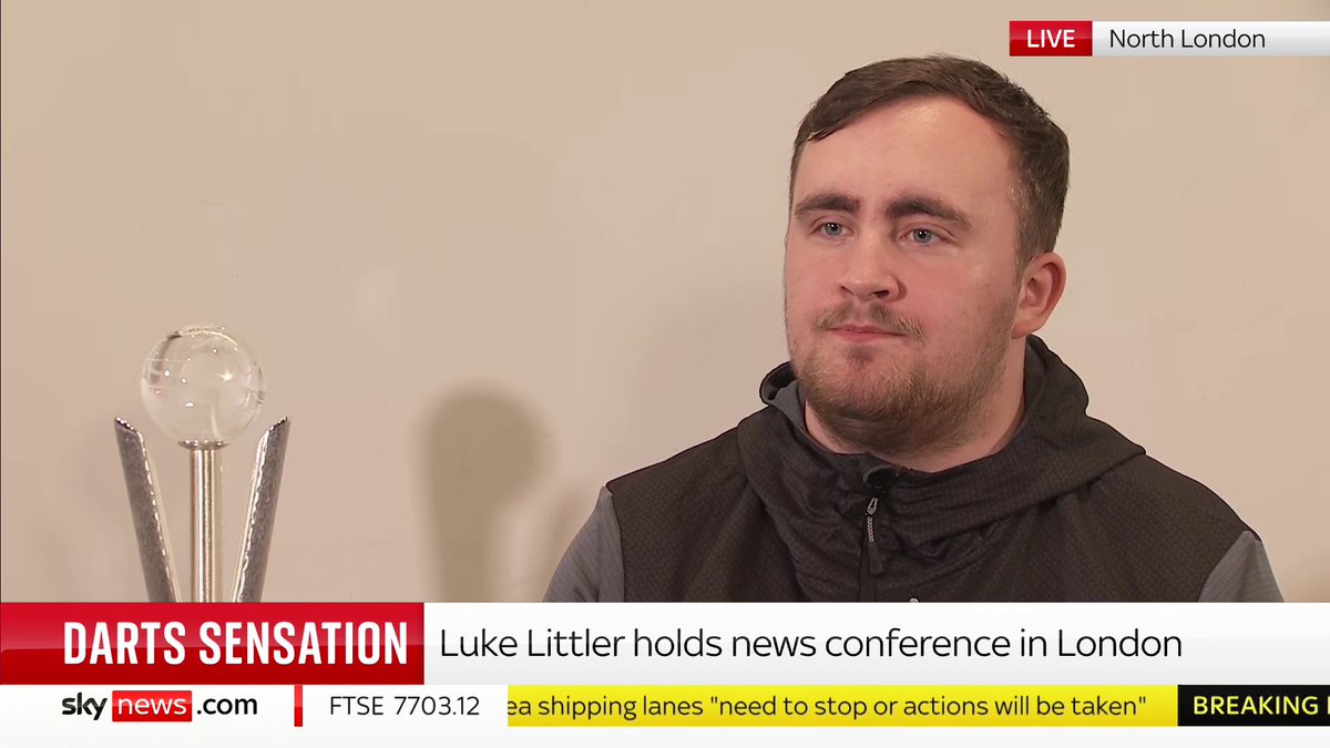 Sixteen-year-old Luke Littler says he and his girlfriend are "going to stick together, whether anyone likes it not". "We're not bothered", he adds. 📺 Sky 501, Virgin 602, Freeview 233 and YouTube