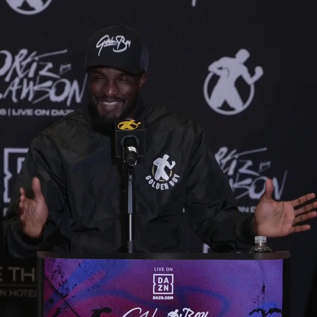 A happy Ohara Davies is ready to throw it down on Saturday 🥊 #OrtizLawson