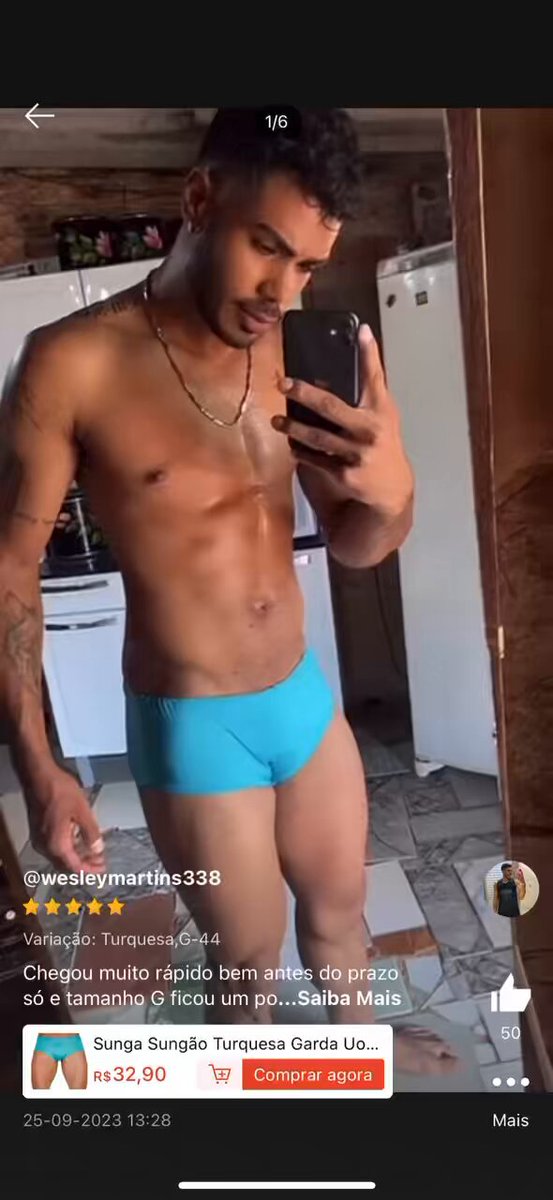malhado com a sunga cheia
