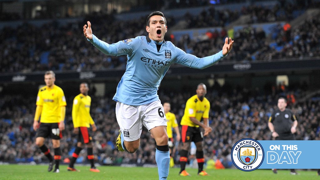 #OnThisDay: #ManCity 3-0 Watford [2013] ⚽️ [22'] Carlitos Tevez ⚽️ [44'] Gareth Barry ⚽️ [90+1'] Rony Lopes