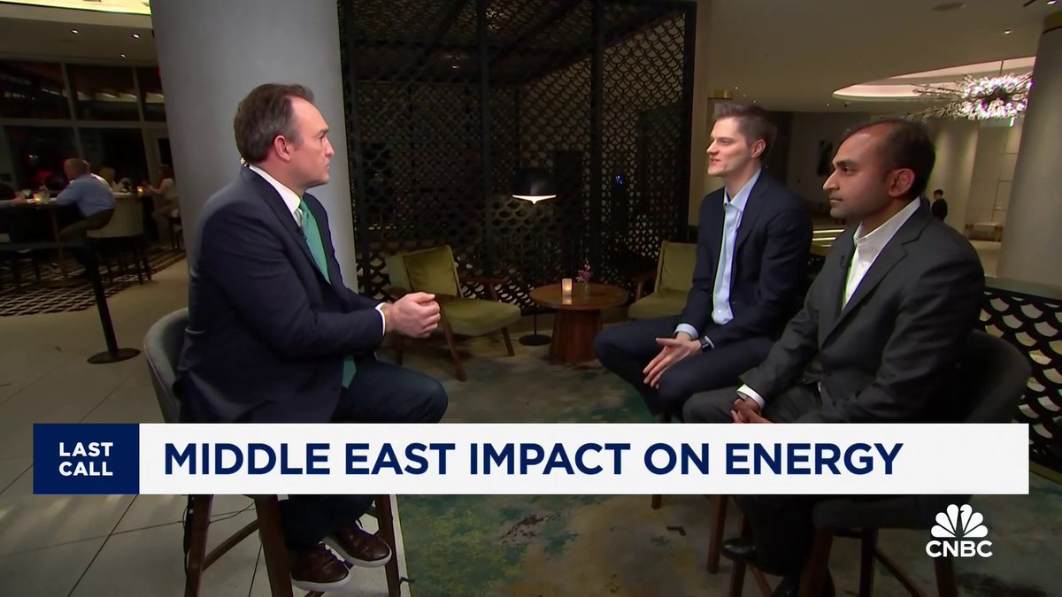 "If you have a disruption in the Strait of Hormuz for a month, [oil] prices would rise by 20% and could even eventually double if the disruption of the Strait of Hormuz lasted for longer," says Goldman Sachs' @Daanstruyven on the geopolitical risks facing the energy market.