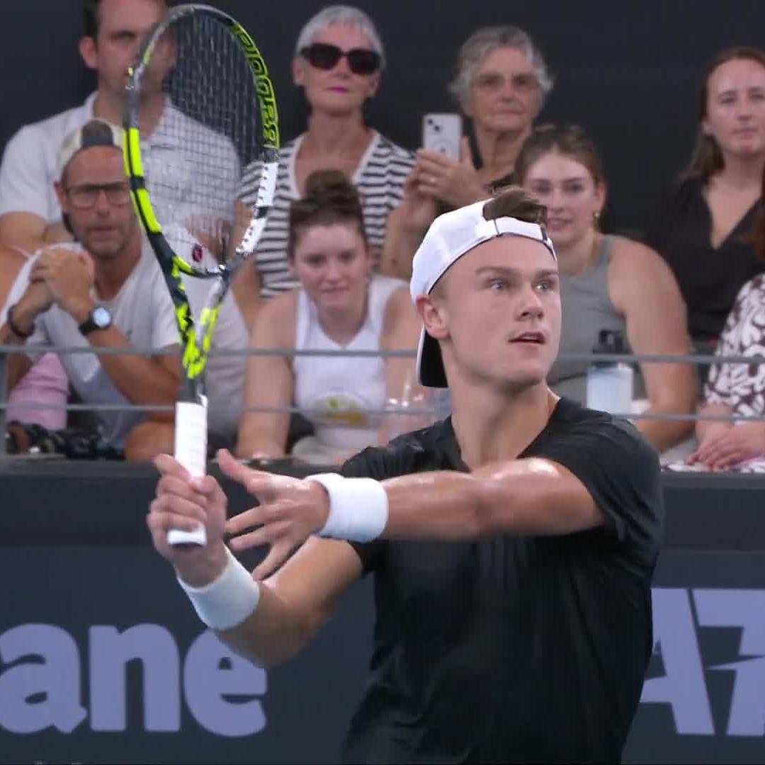 Attack mode = engaged 🔥 Holger Rune #BrisbaneTennis