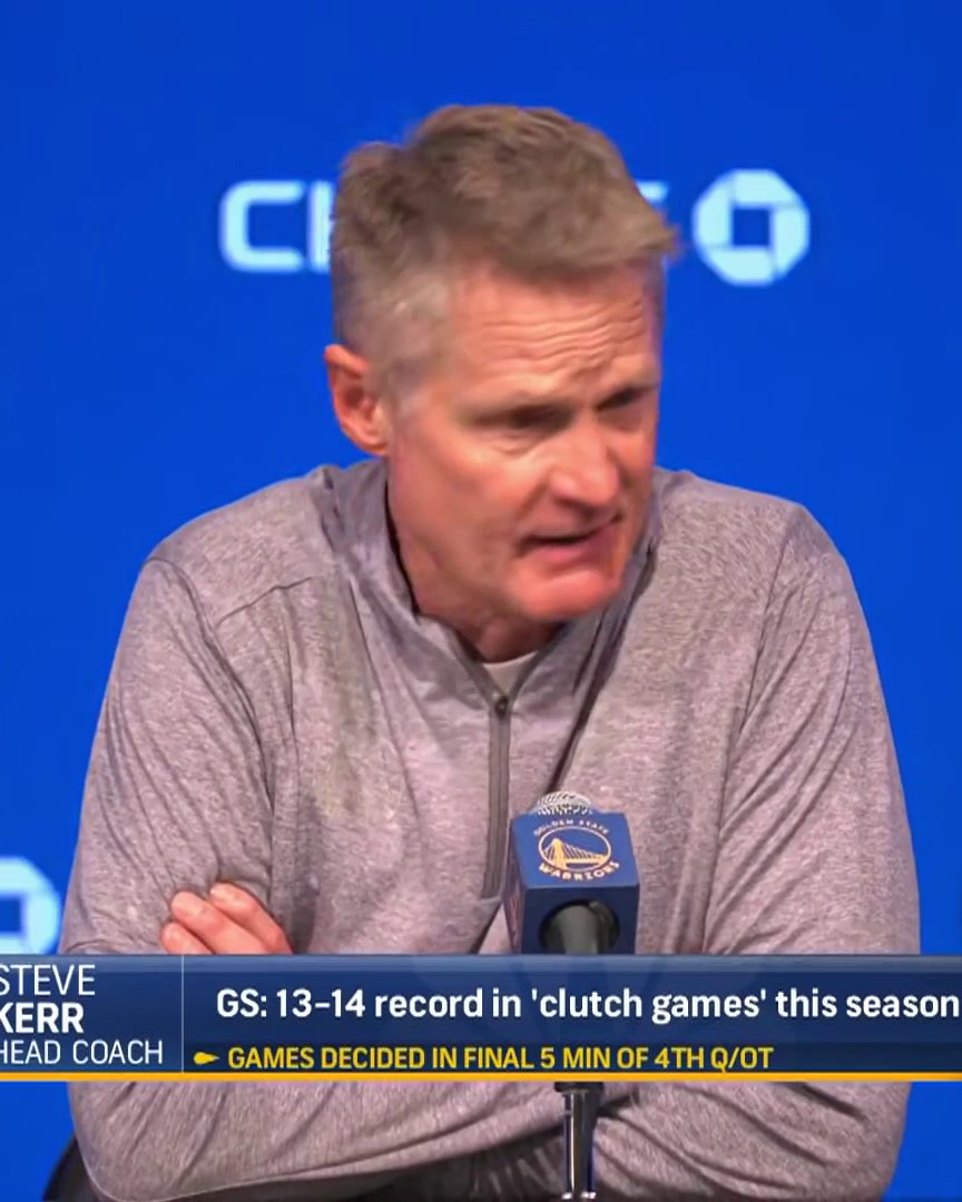 "These are gut-punches for sure." 🥊 Kerr on the Warriors' series of devastating losses this season