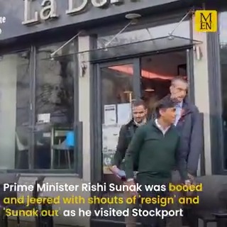 🎥 Prime Minister Rishi Sunak was booed and faced shouts of 'resign' as he visited a cafe in Stockport today