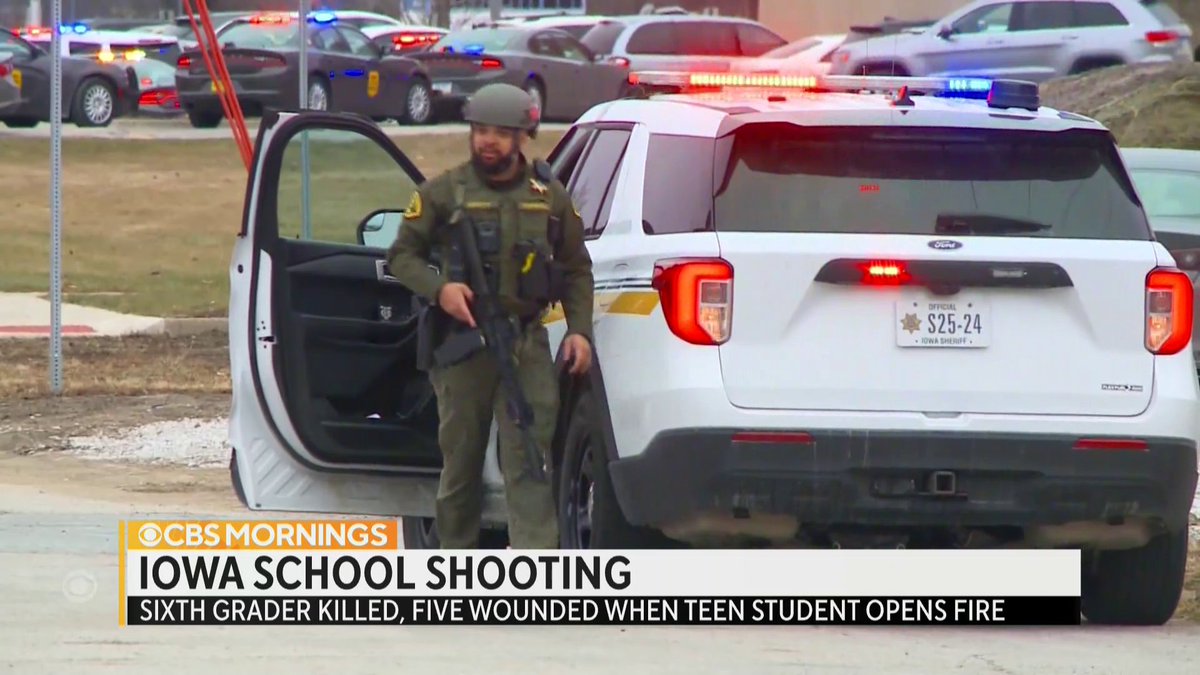 A sixth grader was killed and five other people injured on Thursday, when a teenage gunman opened fire at a high school in Perry, Iowa. It is the second school shooting of 2024.