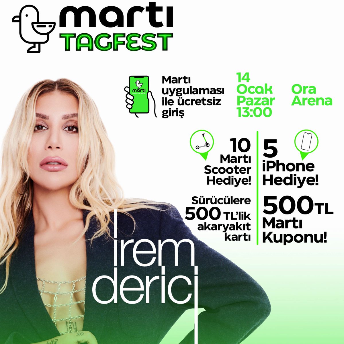 14 Ocak’ta Ora Arena, Bayrampaşa’da buluşmaya hazır mısın? 💚 Girişler ücretsiz!