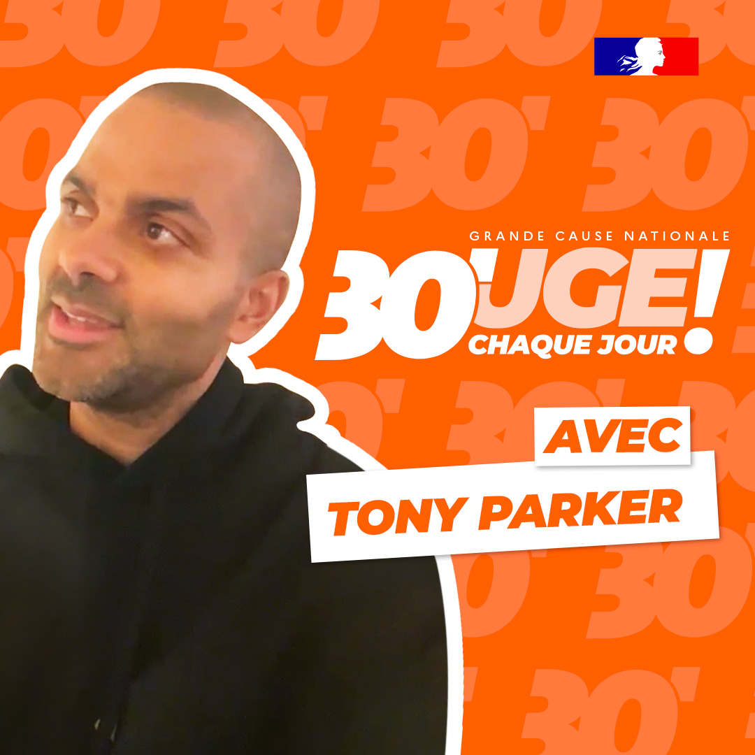 #Bouge30minutes | « C’est super important pour votre santé, pour votre bien-être. » Tony Parker a 60 secondes pour vous inciter à bouger 30 minutes chaque jour ! 🏀