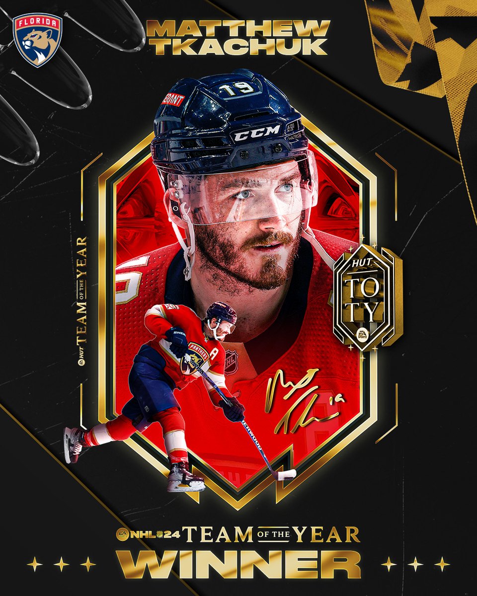 No. 19 did it all in 2023 ๐ธ Congrats to our own Matthew Tkachuk on being named to EA SPORTS NHLโs Team of the Year!