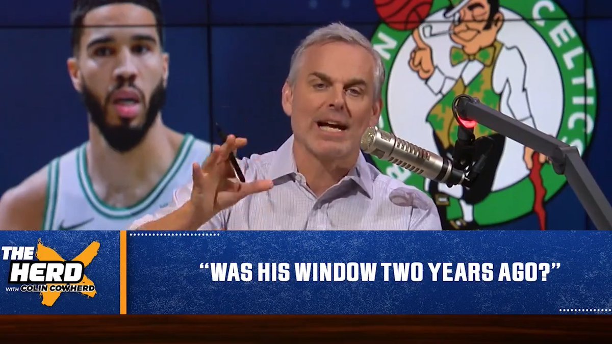 "Tatum was not ready when he first got into the league... Now he's not as good as the young guard." — Colin Cowherd wonders if Jayson Tatum missed his championship window