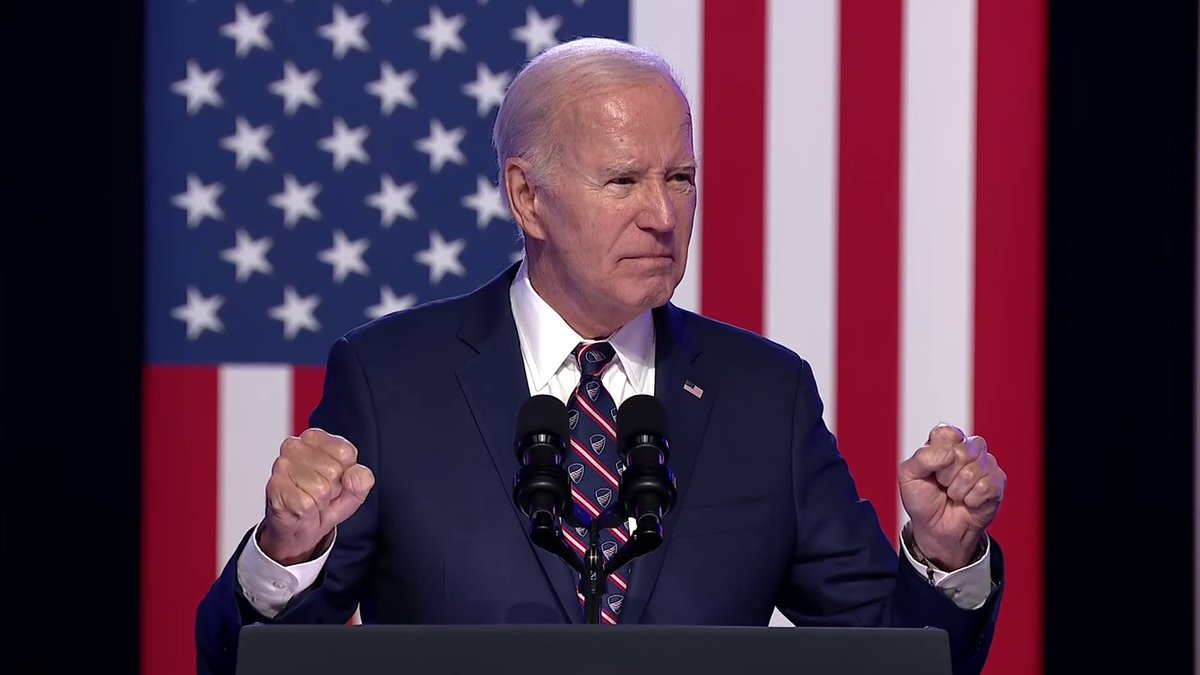 President Biden: "At his rally, he jokes about an intruder, whipped up by the big Trump lie, taking a hammer to Paul Pelosi's skull, and echoing the very same words used on January 6th, 'Where's Nancy?', and he thinks that's funny. He laughed about it. What a sick..."