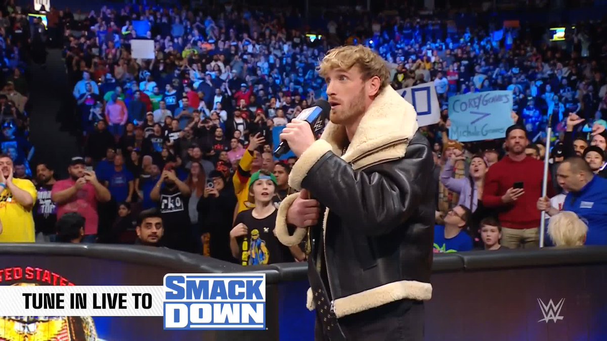 That's one way to shut up Logan Paul!👊💥 Is this a preview of what's to come when Kevin battles Logan Paul for the #USTitle at #RoyalRumble? 👀 #SmackDown: New Year's Revolution