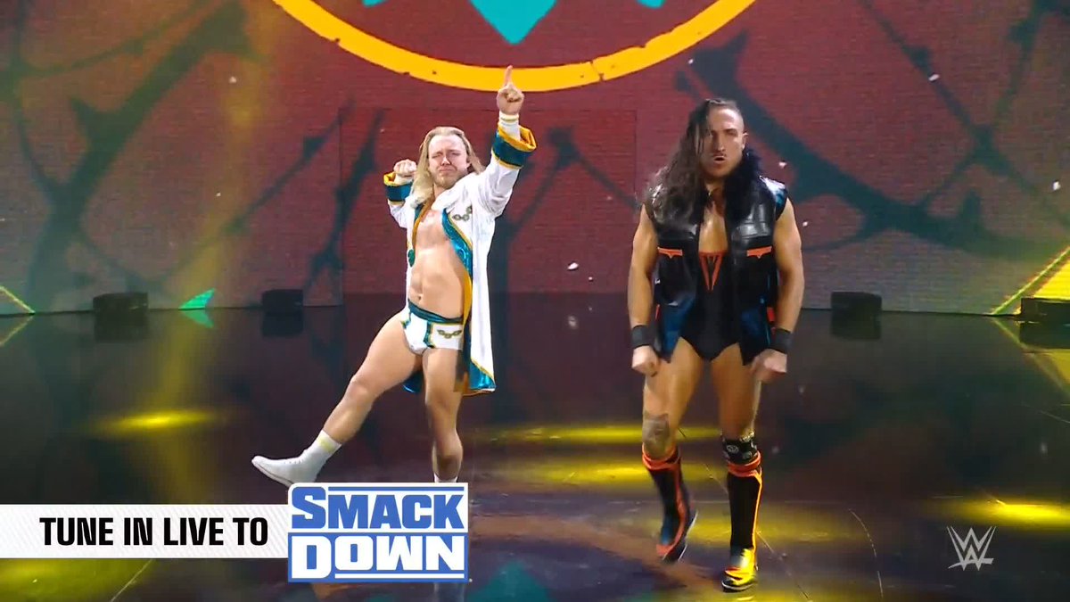 #PrettyDeadly is ready to get their hands on ‘The Bruiserweight’ Pete Dunne and his mystery partner... #WWENXT's Tyler Bate!!! 🔥🔥🔥 LET'S GO!!! #SmackDown: New Year's Revolution