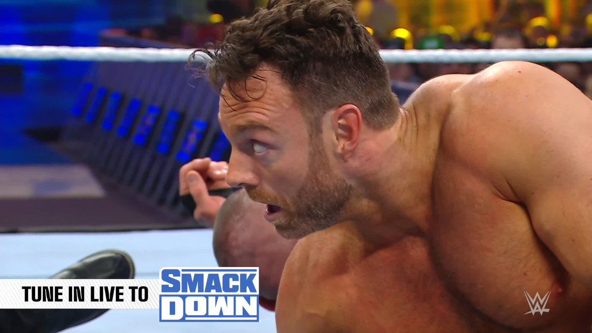 HE WAS SO CLOSE! 😅😅😅 Brilliant move by AJ Styles! It was almost LA Knight's moment! THE MATCH CONTINUES! #SmackDown: New Year's Revolution