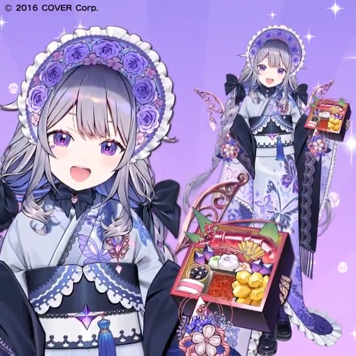 I rigged the Koseki Bijou NEW YEAR OUTFIT✨ Happy New Year BIBOOOOO🎍🗿🎍So cute Baboo &amp; New Outfit☺️ 古石ビジュー様のお正月衣装をお仕立てさせていただきました！ Illustrator：北田 藻様(@ 428clv)←すごい・天才 #holoAdvent #BIBOOnewyear