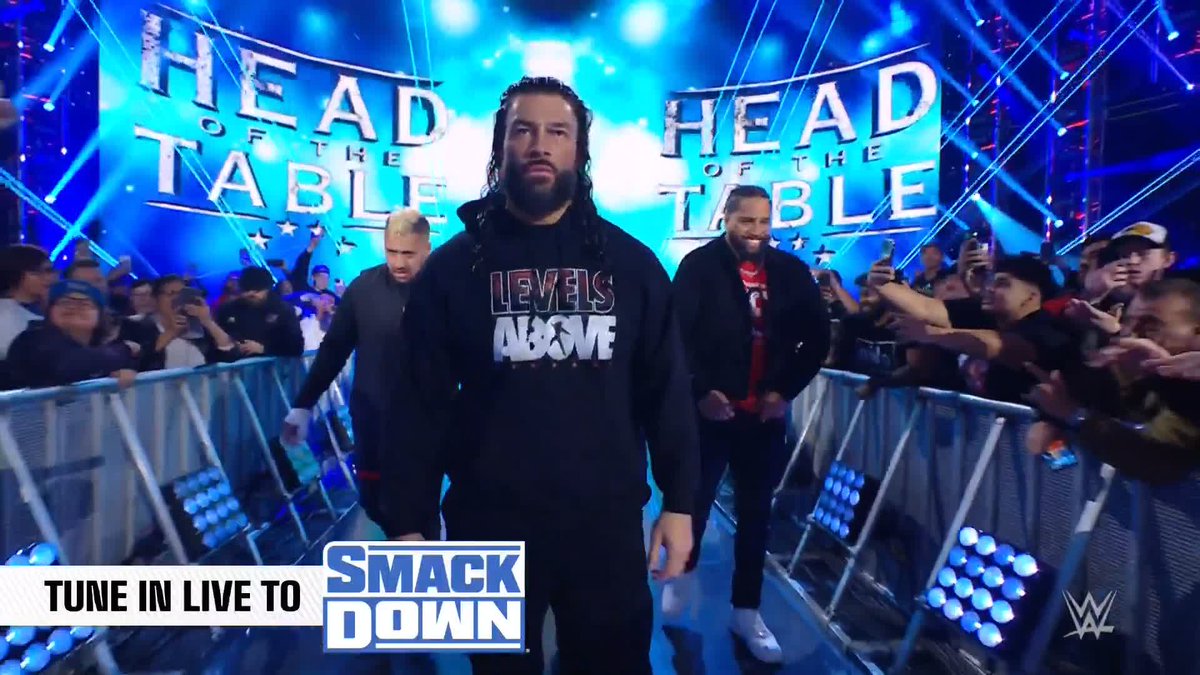 #TheBloodline just took an absolute classic away from us... 😡 Roman Reigns, Solo and Jimmy The Usos doing what they do best: showing everybody who runs #SmackDown. 😤☝️ #SmackDown: New Year's Revolution