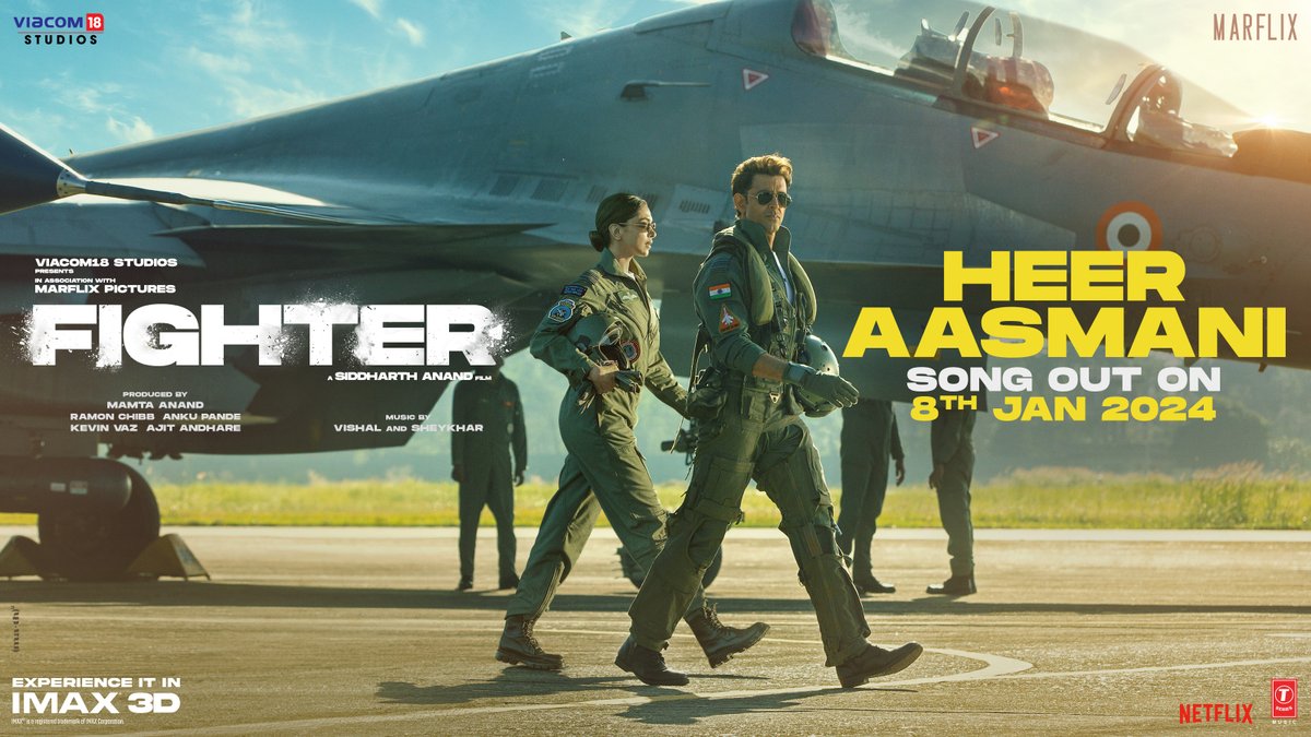 ज़मीन वालों को समझ नहीं आनी.. मेरी #HeerAasmani! Song out on 8th Jan! #Fighter Forever 🇮🇳 #FighterOn25thJan