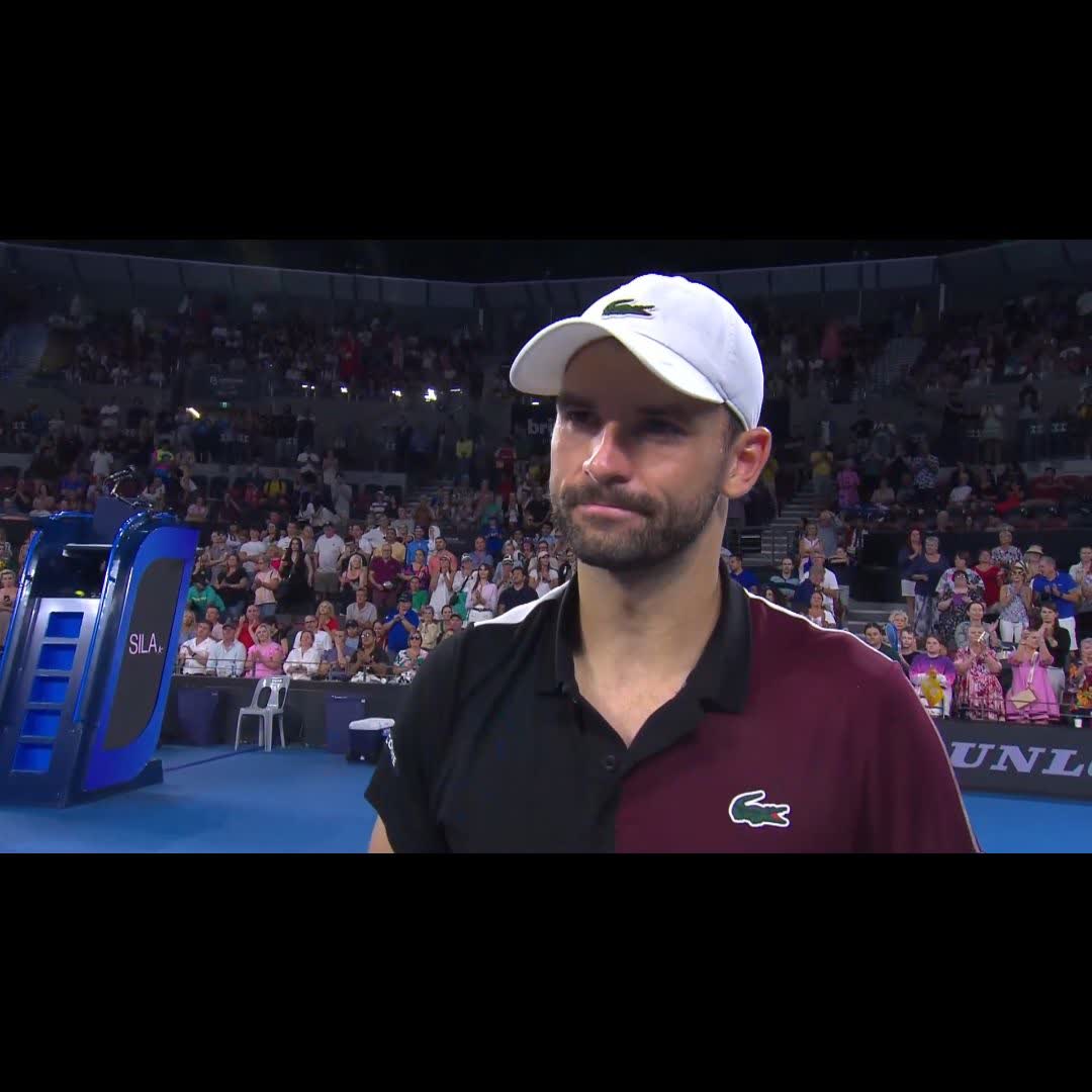 Family is everything 🫶 Grigor Dimitrov is cherishing every moment 🧡 #BrisbaneTennis