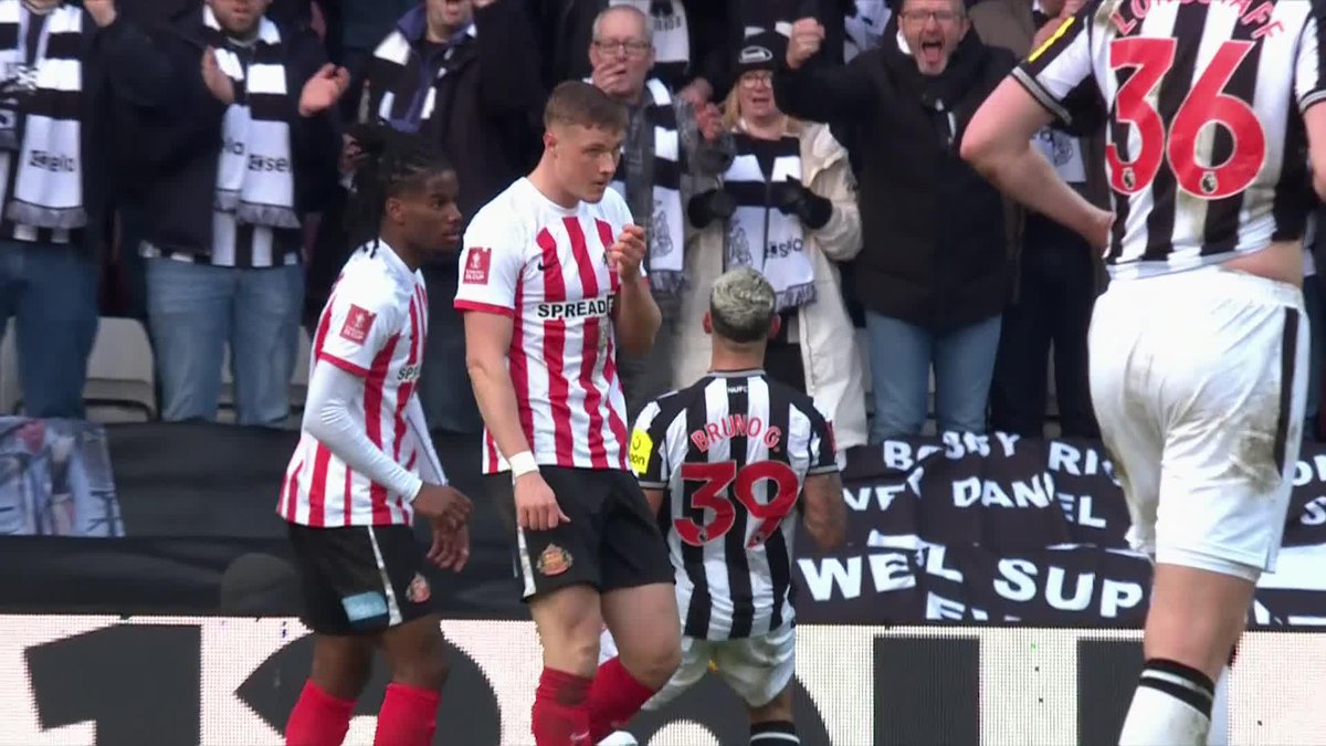 Bruno is a Geordie 🖤🤍 Newcastle United #EmiratesFACup