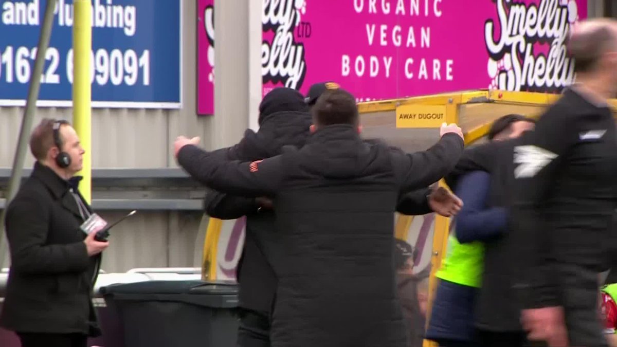 WHAT A MOMENT. Non-league Maidstone United have upset the odds and are through ๐คฏ #EmiratesFACup