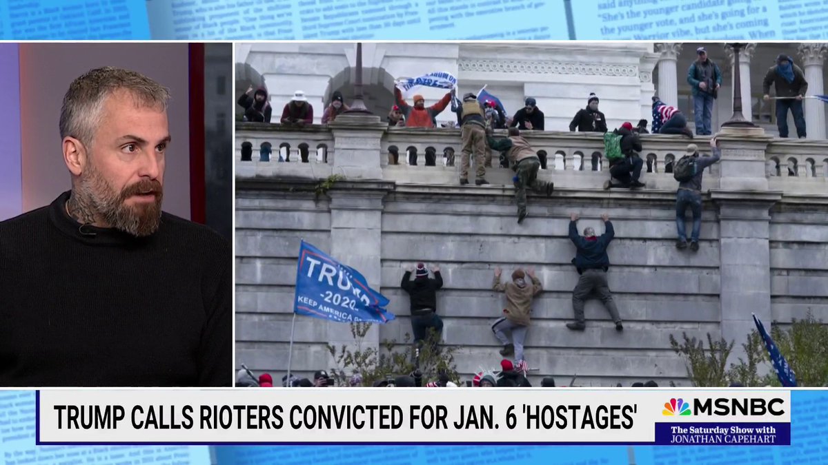 "We are still in the midst of the same fight that began on January 6, 2021 and we have a lot at stake in this country and I think that it deserves every American's attention." Michael Fanone reflects on what happened 3 years ago in the January 6 insurrection #SaturdayShow