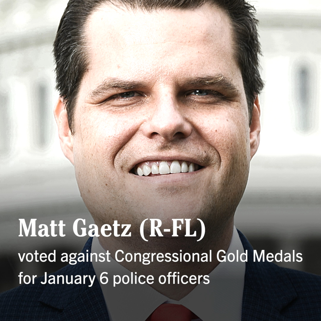 Don’t forget: These Republicans voted against awarding the Congressional Gold Medal to police officers who protected the Capitol on January 6, 2021.