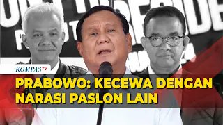 [FULL] Pernyataan Prabowo Usai Debat Capres: Saya Kecewa dengan Narasi Paslon Lain ____ Capres nomor urut 2, Prabowo Subianto mengaku kecewa dengan narasi pasangan calon presiden nomor urut 1, Anies Baswedan dan capres nomor urut 3, Ganjar Pranowo saat debat capres, pada Minggu (7/1/2024). "Saya agak sedikit kecewa dengan kualitas terutama narasi yang disampaikan oleh paslon-paslon yang lain. Menurut saya mereka datanya banyak yang salah, keliru. Kedua data pertahanan ini mau dipakai mencari poin politik yang menurut saya untuk negarawan tidak boleh," ujar Prabowo. Simak selengkapnya video berikut ini, dan temukan juga berbagai informasi terbaru lainnya hanya di atau Kanal Youtube KompasTV #DebatCapres #Pemilu2024diKompasTV