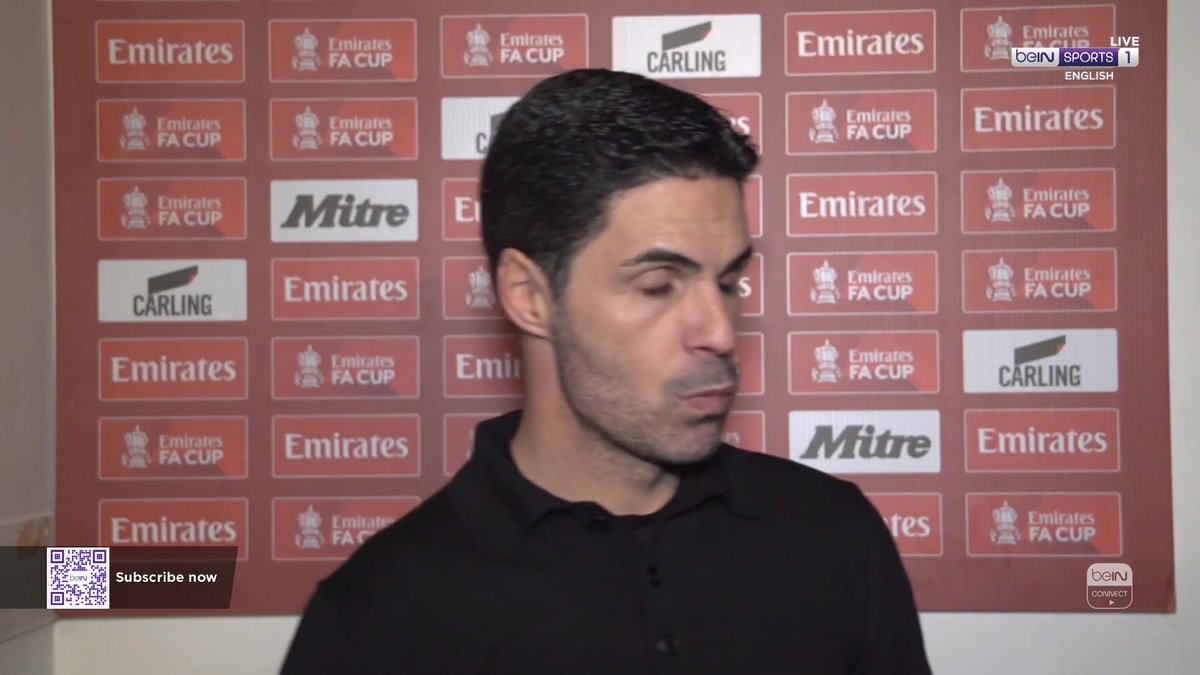 🚨 Mikel Arteta on signing a striker this month: "At the moment it doesn't look realistic. My job is to improve the players we have." 🎥 beIN SPORTS