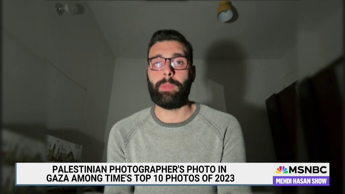 "Don't call yourself a free person if you can't make changes. If you can't stop a genocide that is still ongoing" - @azaizamotaz9 to me, on MSNBC tonight: