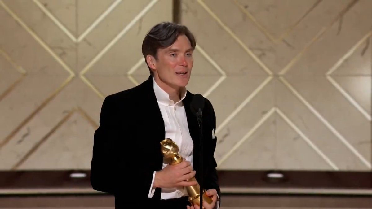 You're a #GoldenGlobes winner! Congrats on winning Best Male Actor – Motion Picture – Drama for your role in Oppenheimer, Cillian Murphy! 🥳