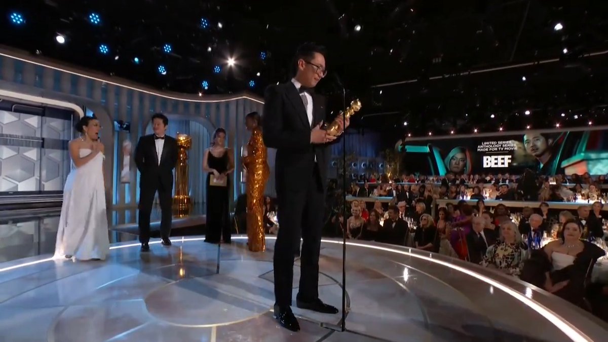 Beef just won a #GoldenGlobes award for Best Limited Series, Anthology Series or Television Motion Picture! CONGRATS 🤩 Tune in to catch the rest of the show on CBS and Paramount+!
