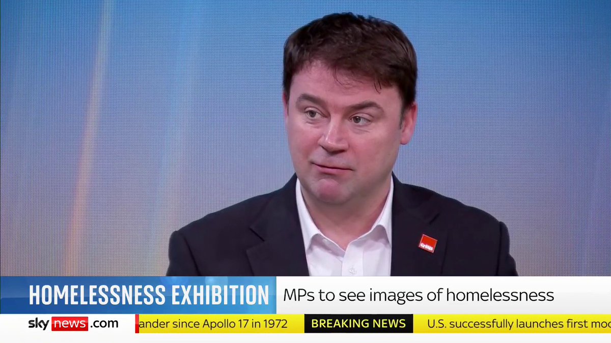'This exhibition is timely, because this year the govt are planning to legislate to criminalise people who are homeless.' Crisis CEO Matt Downie adds that 'instead of punishing people, what we need to see are those causes dealt with'. 📺 Sky 501