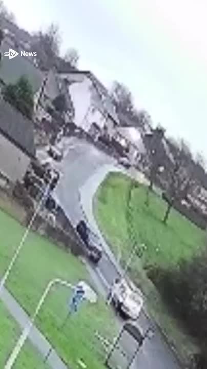 A school bus smashed into multiple cars on a residential street in Kirkcaldy after losing control on 'pure ice'.