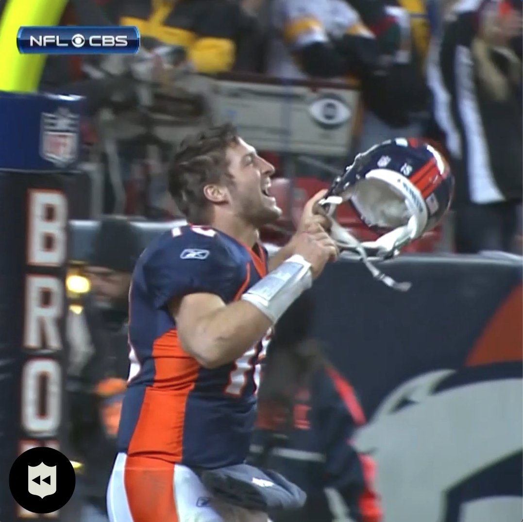 12 years ago today in the Wild Card… Tim Tebow to Demaryius Thomas for the win in overtime! #NFLPlayoffs (Jan. 8, 2012)