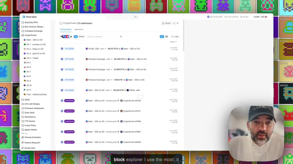 The Glyph E01 - The greatest NFT trading PnL of all time. Did you know that the most epic #NFT trader of all time has been flying under the radar for almost 7 years? 🚨 The Glyph is a video series dedicated to uncovering the dynamic world of Ethereum through an innovative narrative approach focused on onchain stories. Undeniable and based on absolute truth. In this episode I prove that 4 out of the 6 most profitable NFT trading wallets are actually...the same user. A combined realized NFT trading profits north of 40k $ETH! 🤯 0:00 Intro 1:00 The wallets 2:40 Linking the wallets 4:40 Gemini deposit address 5:20 Consolidating value NFTs 5:45 ENS link to a twitter account 7:30 Final thoughts