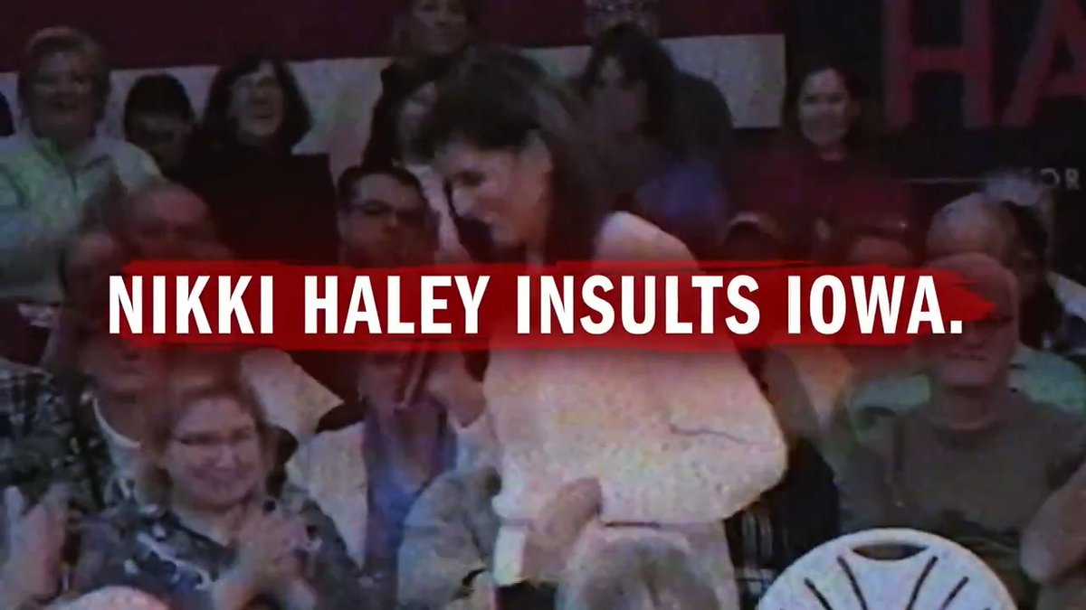 Nikki Haley is disparaging the Iowa Caucuses and insulting you. I will always defend Iowa’s values of faith, family, and freedom. While Donald Trump is focused on himself and Haley is focused on big donors, I hope to earn your support on January 15 — I won’t let you down!