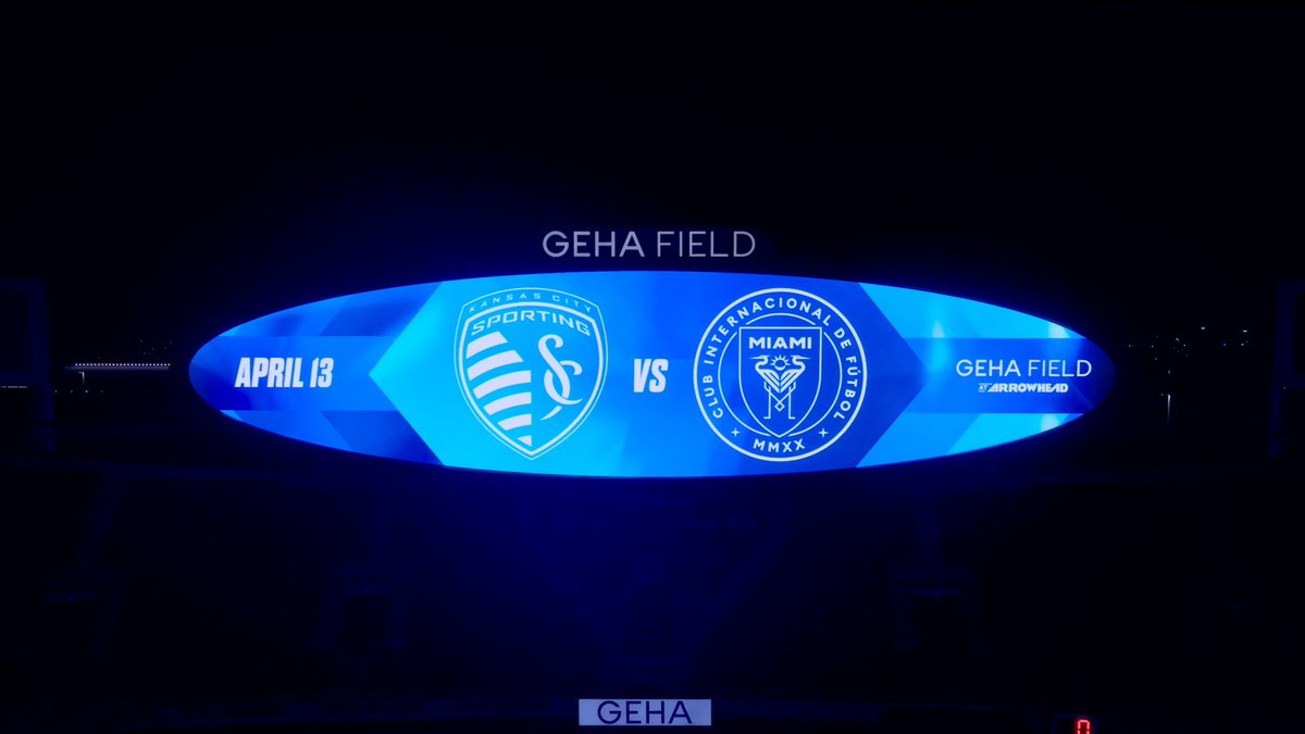 Welcome to GEHA Field at Arrowhead Stadium, Sporting Nation 🏟️ #SportingKC will host Inter Miami CF at GEHA Field at Arrowhead Stadium on Saturday, April 13. A once in a lifetime experience right here in the Soccer Capital of America. Details 📰