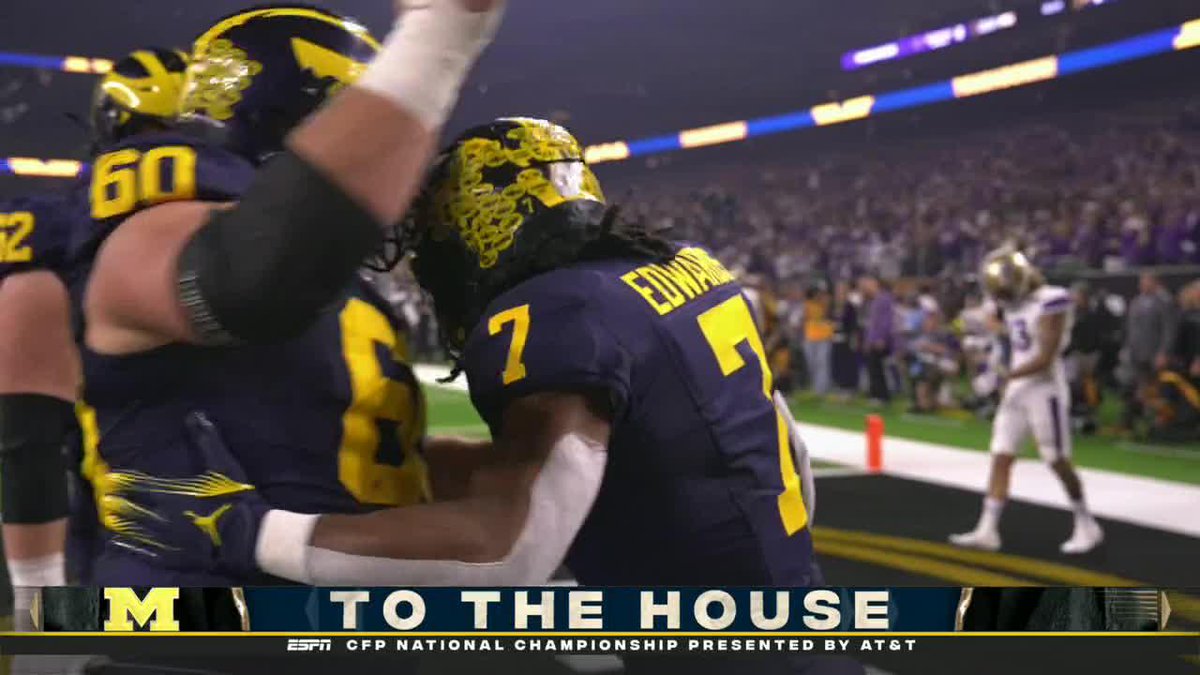 DONOVAN EDWARDS OPENS THE SCORING FOR MICHIGAN 😤 #NationalChampionship