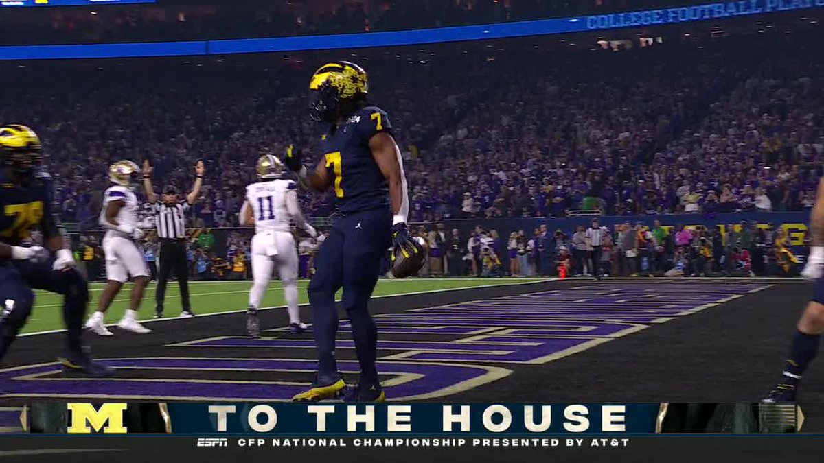 SO NICE HE HAD TO DO IT TWICE 🔥 Donovan Edwards with his SECOND TD of the night 😱 #NationalChampionship