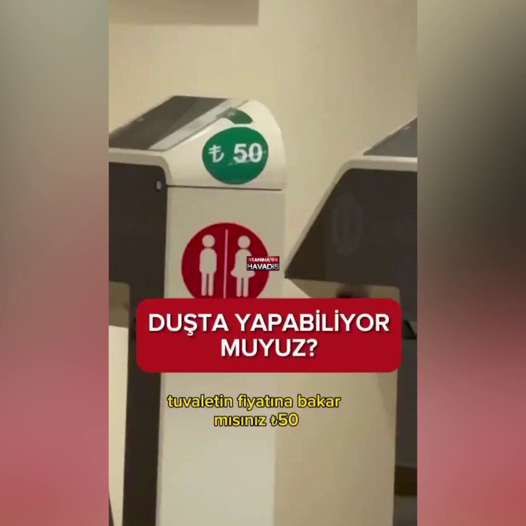 Evden çıkmadan önce tuvaletinizi yapın... İstanbul'da bir AVM'de tuvalet ücreti 50 TL oldu