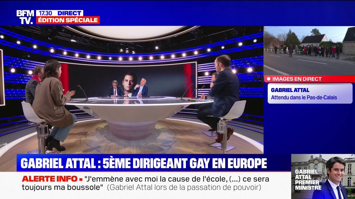 💬 "C'est incroyable d'avoir un Premier ministre gay en France" Pour Sonia Tir, auteure de "Sortir du placard - LGBT en politique" la nomination de Gabriel Attal à Matignon permettra "une meilleure représentation des personnalités politiques LGBT"
