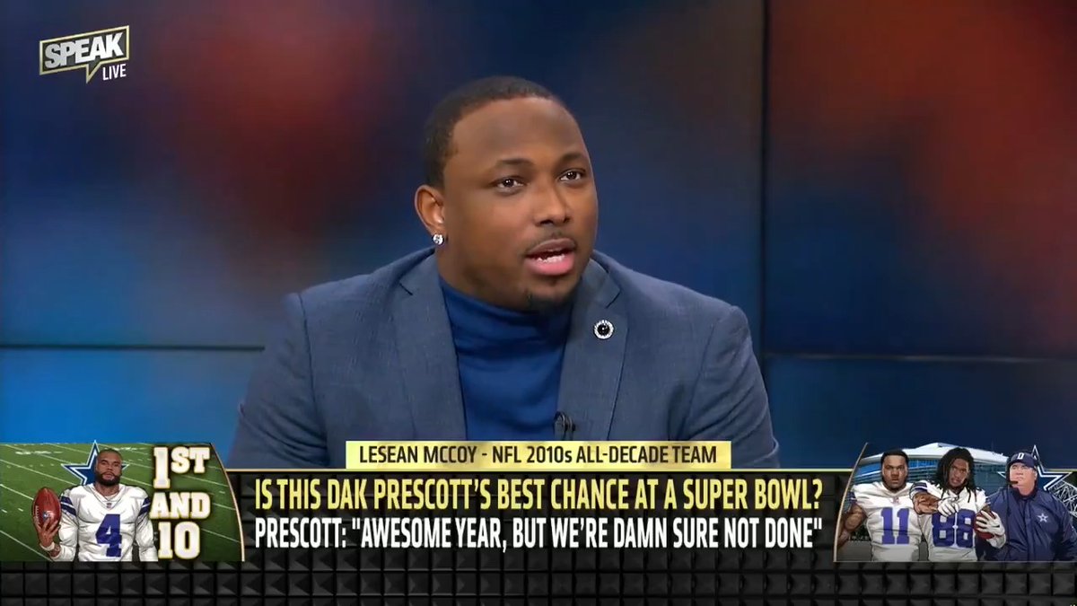 .LeSean Shady Mccoy: This is the best time for the Cowboys to get to the NFC championship game. "I don't know if Dak Prescott will ever play this good again. You got to take advantage of it."