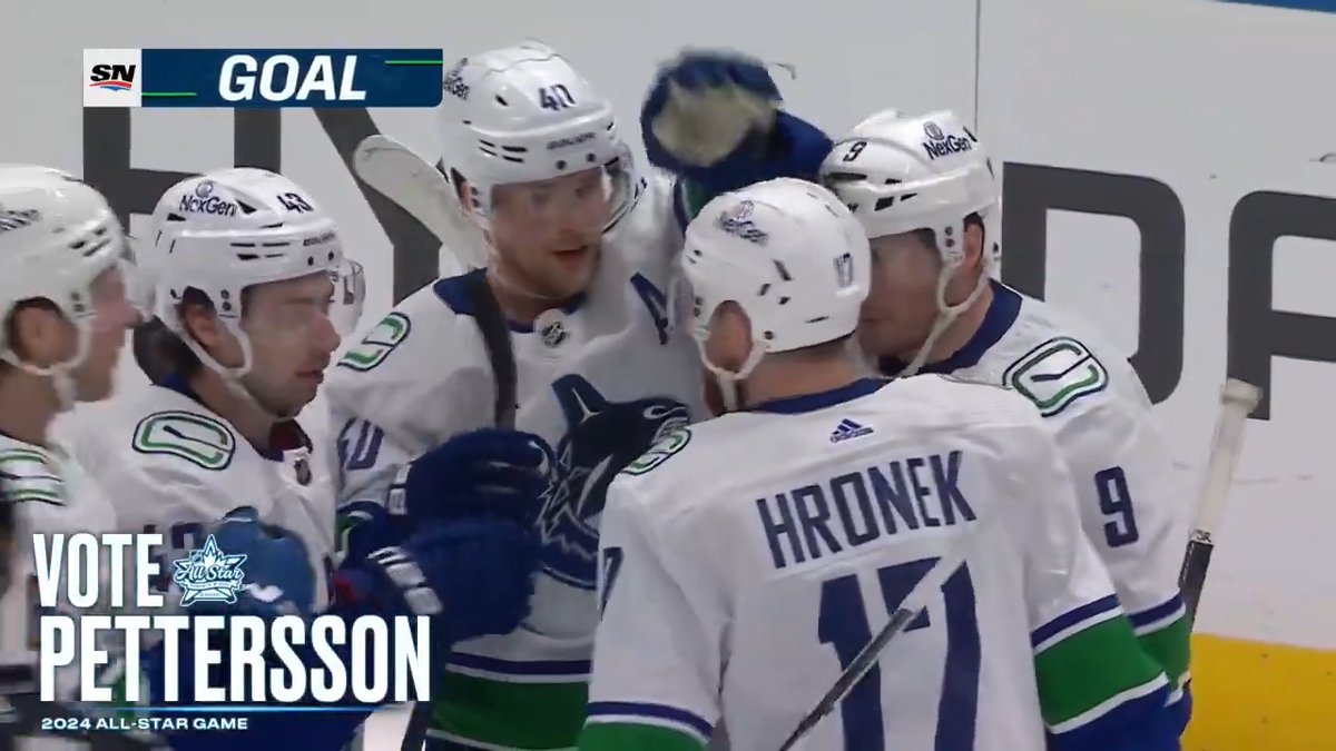 Pretty, pretty passing between these two. 🤌 1 RT = 1 #NHLAllStarVote Elias Pettersson 1 RT = 1 #NHLAllStarVote JT Miller