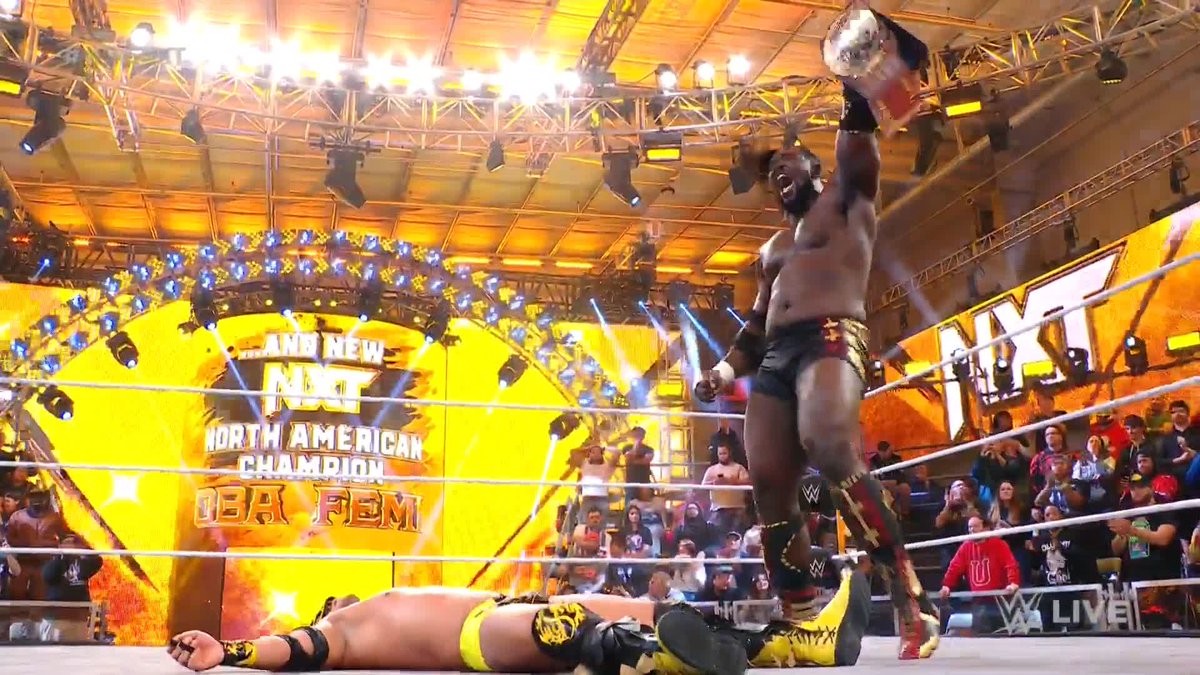 The future is now. Oba Femi is your new North American Champion 😱 #WWENXT