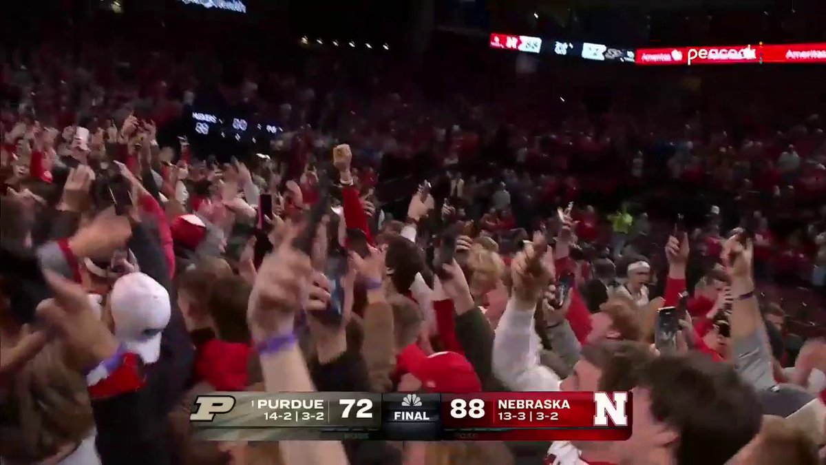 GBR!!! COURT STORM IN LINCOLN!!! ⛈️ Nebraska Men's Basketball